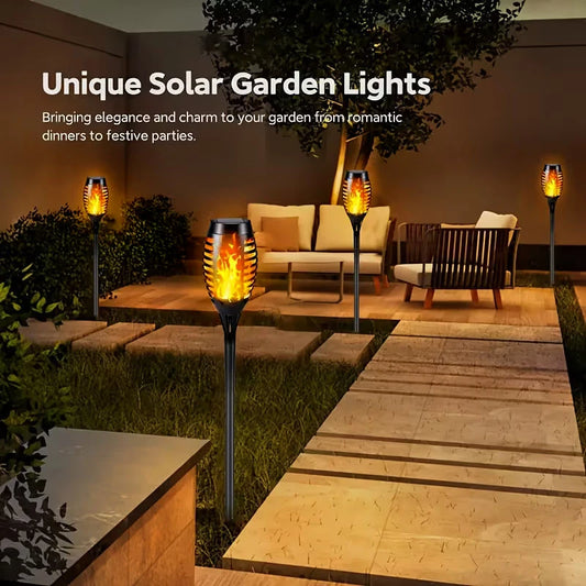 Solar Flashing Flame Garden Lamp