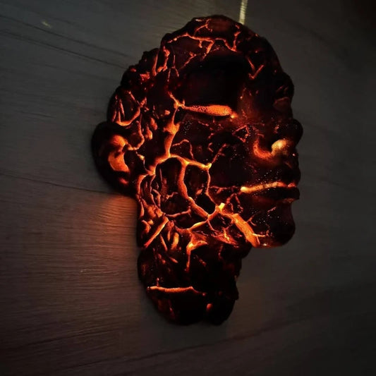 Cracked Soul LED Wall Light – Gothic Lava Glow Lamp
