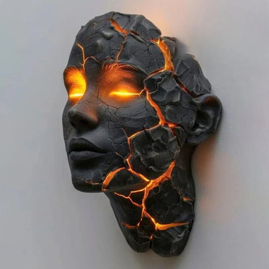 Cracked Soul LED Wall Light – Gothic Lava Glow Lamp