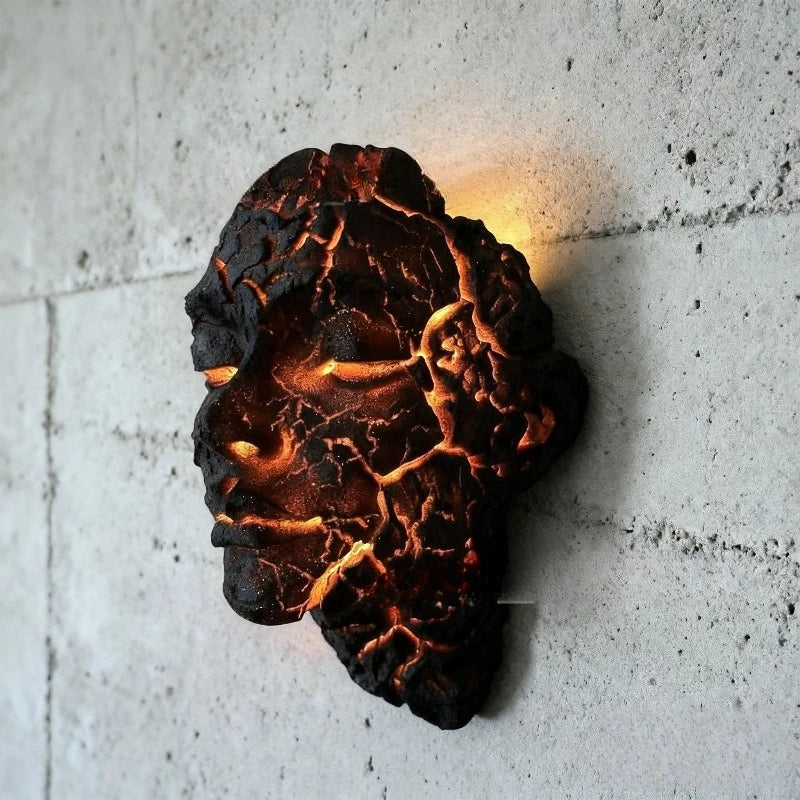 Cracked Soul LED Wall Light – Gothic Lava Glow Lamp